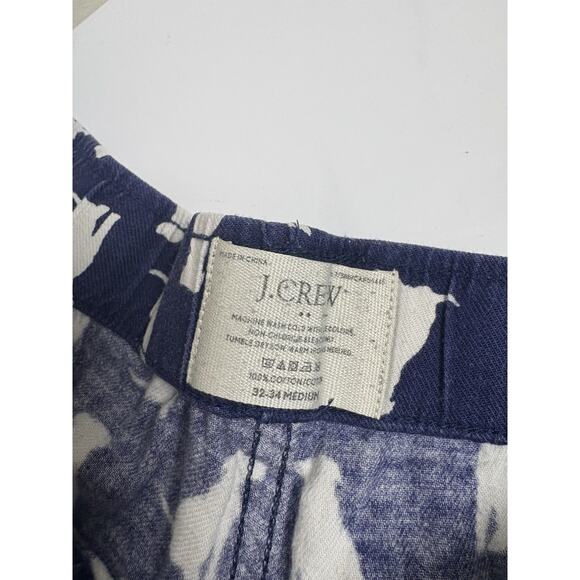 J.Crew Men’s Lounge Pants Medium 32-34 Navy White Dog Print Cotton - Picture 5 of 5